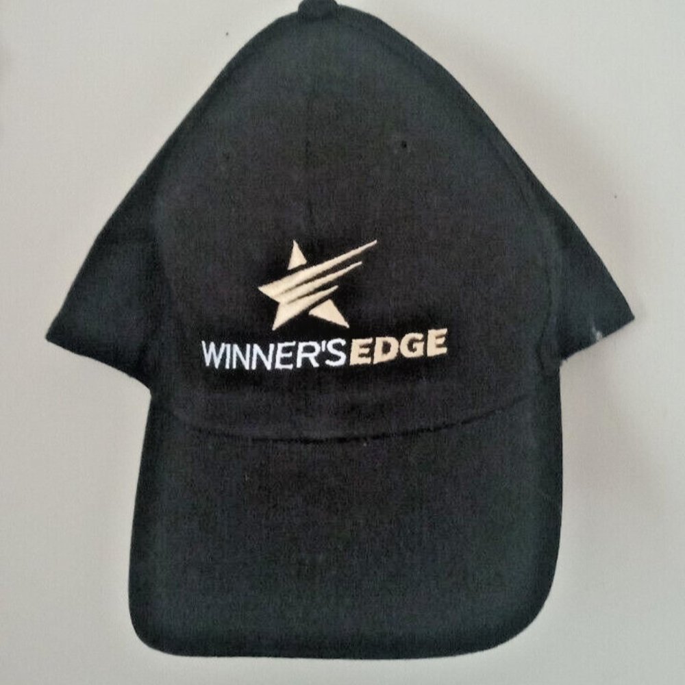 Winner'sEdge Black Golf Ball Cap 100% Cotton Adjustable Strap All Seasons #IB630